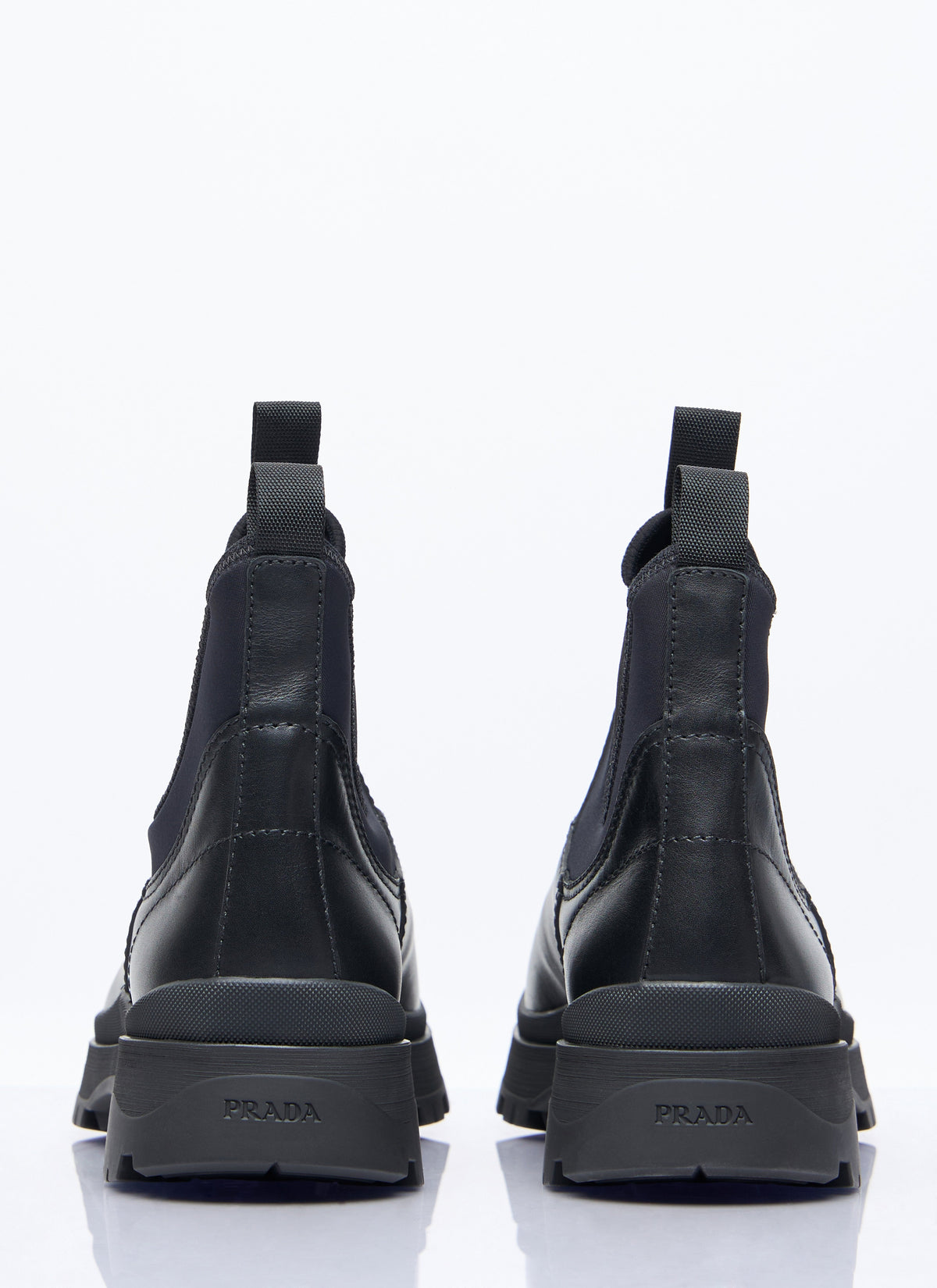 Prada Men's Blixxen Boots leather lug sole casual