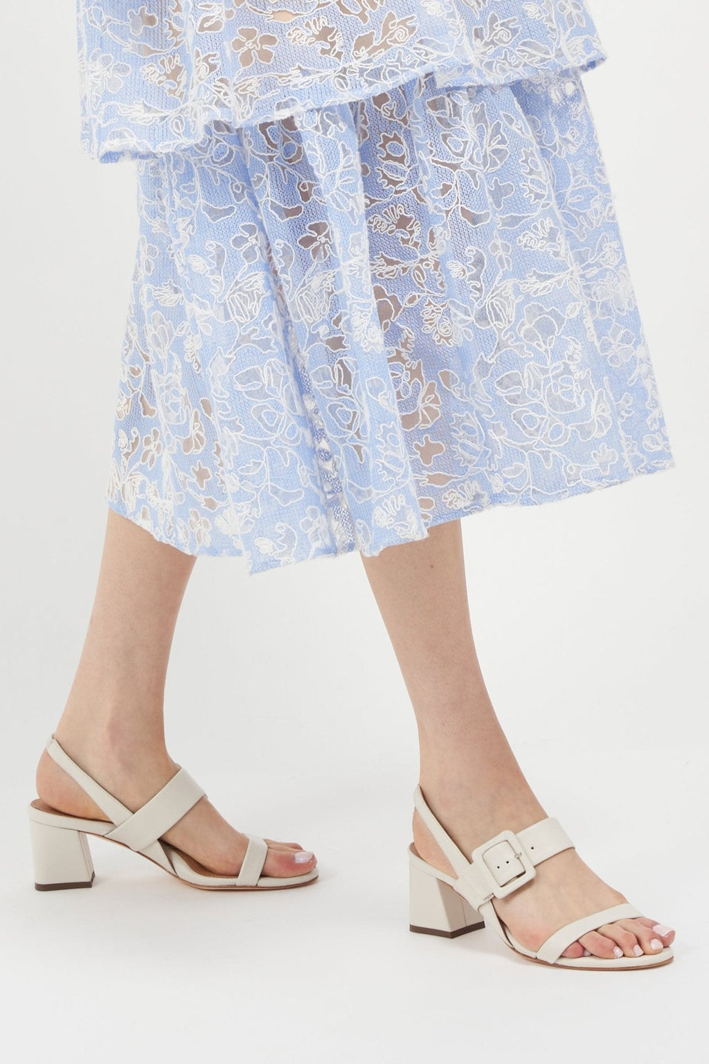 Greyson Off White Luxury Kid Nappa Leather Sandals Heels Shoes Joan Oloff