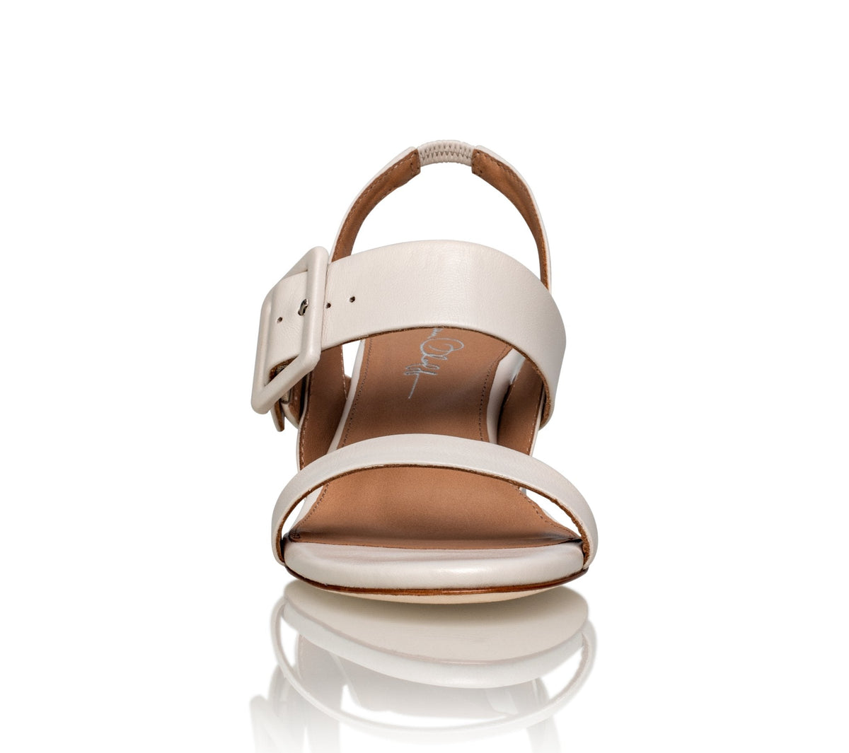 Greyson Off White Luxury Kid Nappa Leather Sandals Heels Shoes Joan Oloff