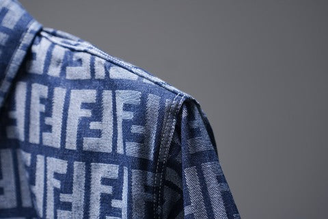 Fendi Denim Shirt Jacket Men's Shacket button-up