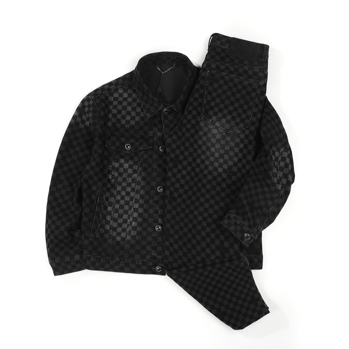 LV BLACK DENIM JEANS 34 X 32 Louis Vuitton men's Damier