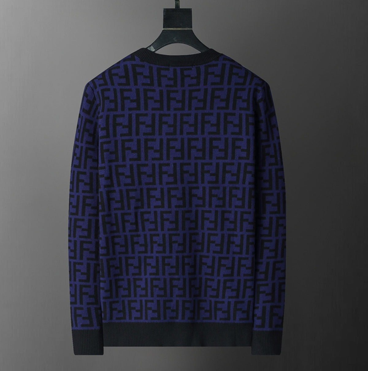 Fendi Cardigan Sweater Purple Black Medium Unisex Men's