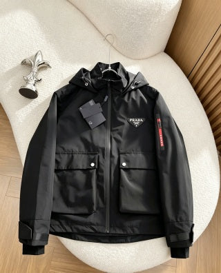 Prada Jacket coat Black White  Men's Unisex