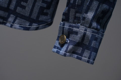 Fendi Denim Shirt Jacket Men's Shacket button-up