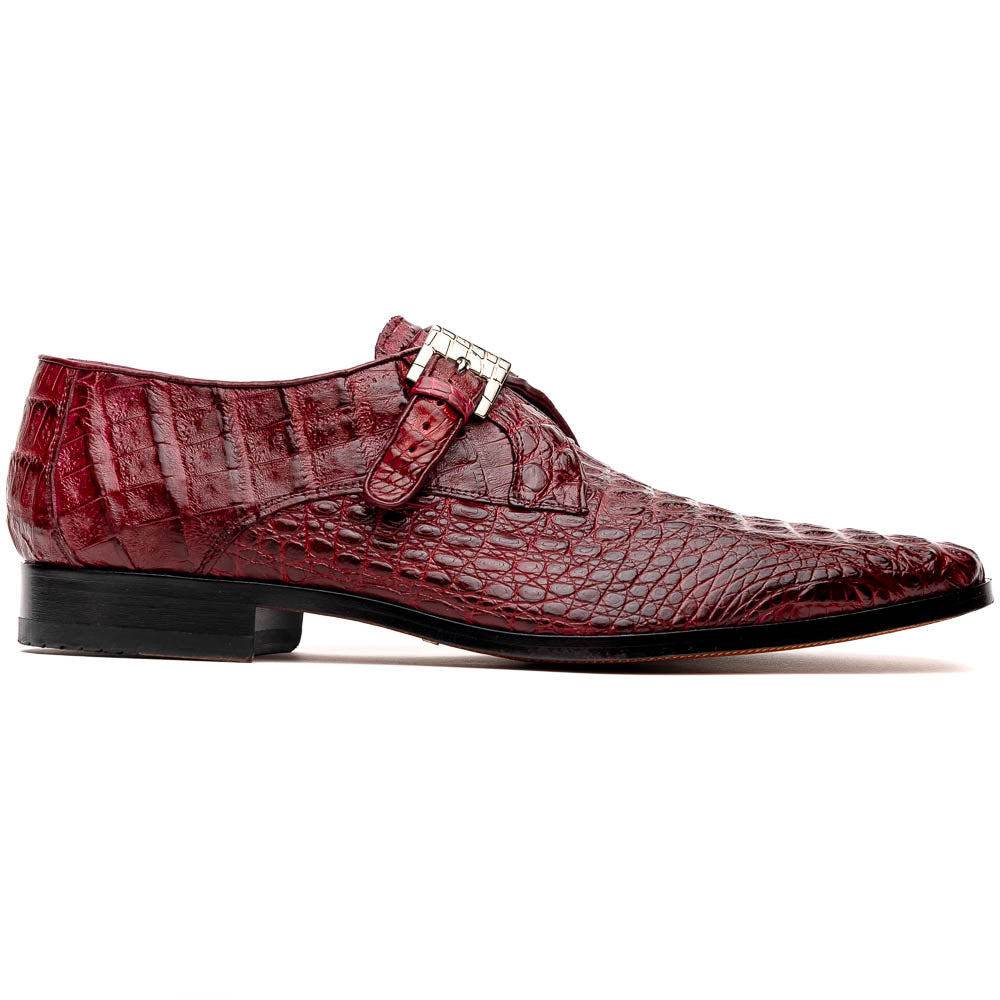 Luigi Wine men's genuine Caiman crocodile dress shoes loafers Milano