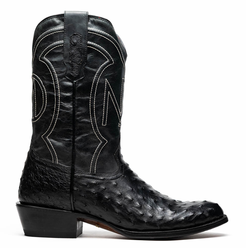 Savannah Black men's Ostrich Skin boots Marco Cowboy boots Men's