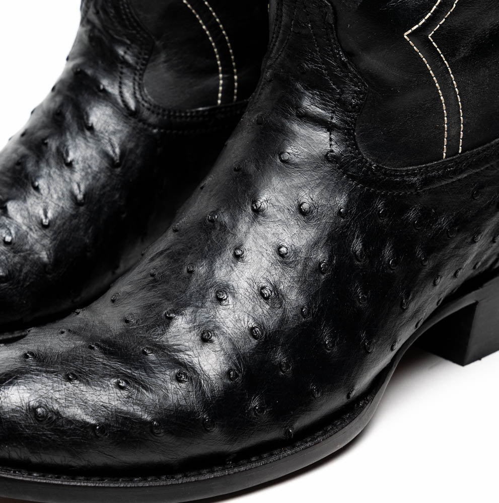 Savannah Black men's Ostrich Skin boots Marco Cowboy boots Men's