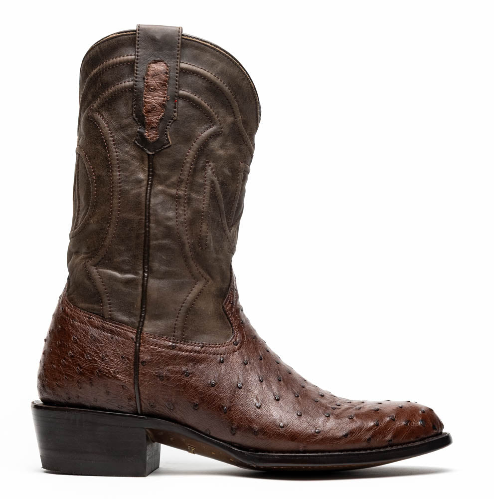 Savannah Kango Tabac men's cowboy boots pre-order Ostrich skin quill