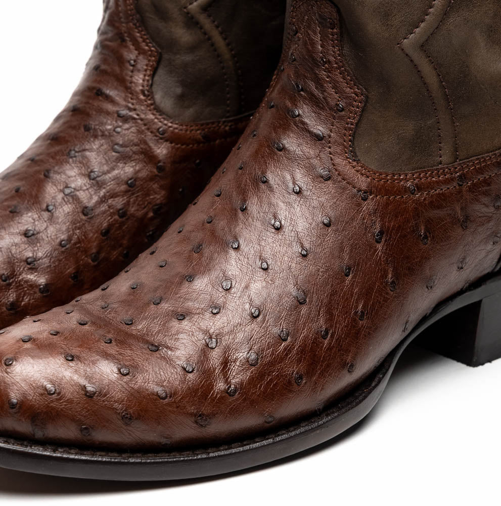 Savannah Kango Tabac men's cowboy boots pre-order Ostrich skin quill