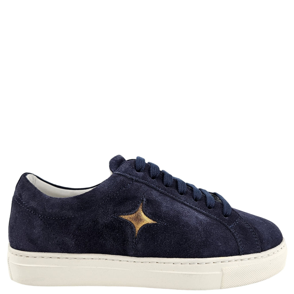 Blue Suede Sirius Star Womens Sneakers Shoes Madison Maison