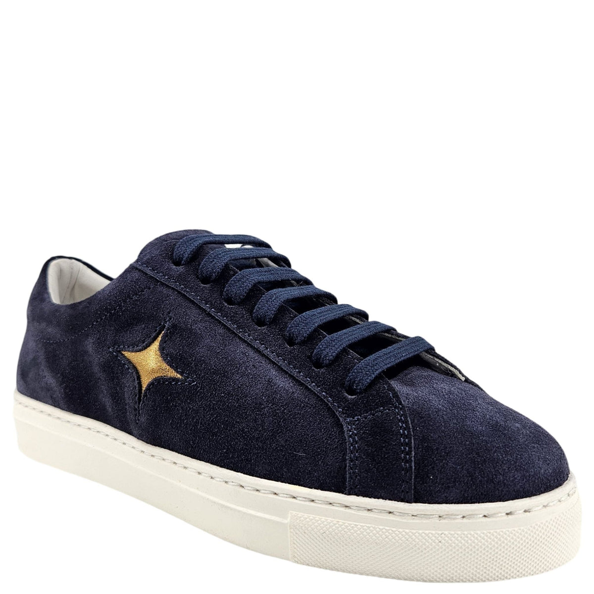 Blue Suede Sirius Star Womens Sneakers Shoes Madison Maison