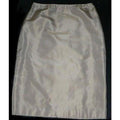 BADGLEY MISCHKA gold shimmer cocktail skirt 4 $350 career straight-Skirts-Badgley Mischka-4-Champagne gold-Jenifers Designer Closet