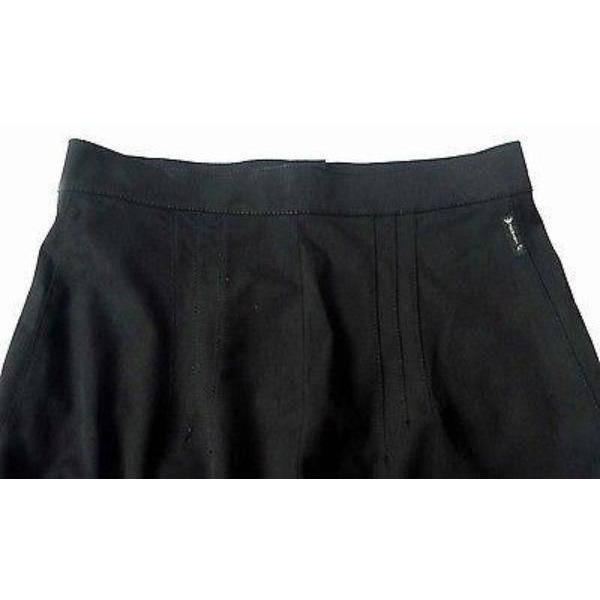 ARMANI JEANS black skirt button up 44 8 straight knee length-Skirts-Armani Jeans-44/8-Black-Jenifers Designer Closet