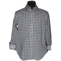 ROBERT GRAHAM shirt S black white plaid w/ skull contrast cuffs men's-Casual Shirts-Robert Graham-Small-Black/white-Jenifers Designer Closet