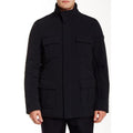 TUMI M Reversible Black nylon to Gray wool coat jacket men's EG5 overcoat-Coats & Jackets-Tumi-Medium-Black/Gray reversible-Jenifers Designer Closet