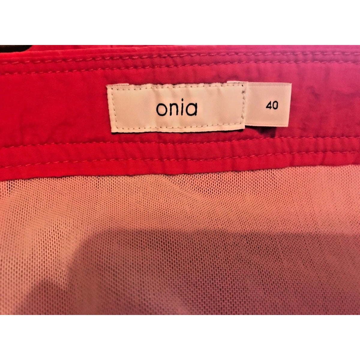 ONIA men's Calder 40 board shorts swim trunks swimsuit true red $130-Clothing, Shoes & Accessories:Men's Clothing:Swimwear-Onia-40-Red-Jenifers Designer Closet
