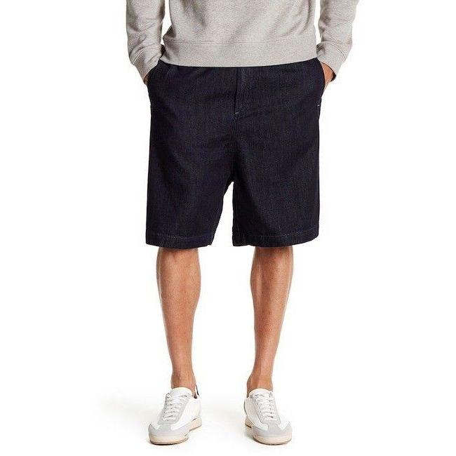 Diesel men's denim shorts Small $168.00 dark blue jeans wash elastic waist-Clothing, Shoes & Accessories:Men's Clothing:Shorts-Diesel-Small-Dark Blue-Jenifers Designer Closet
