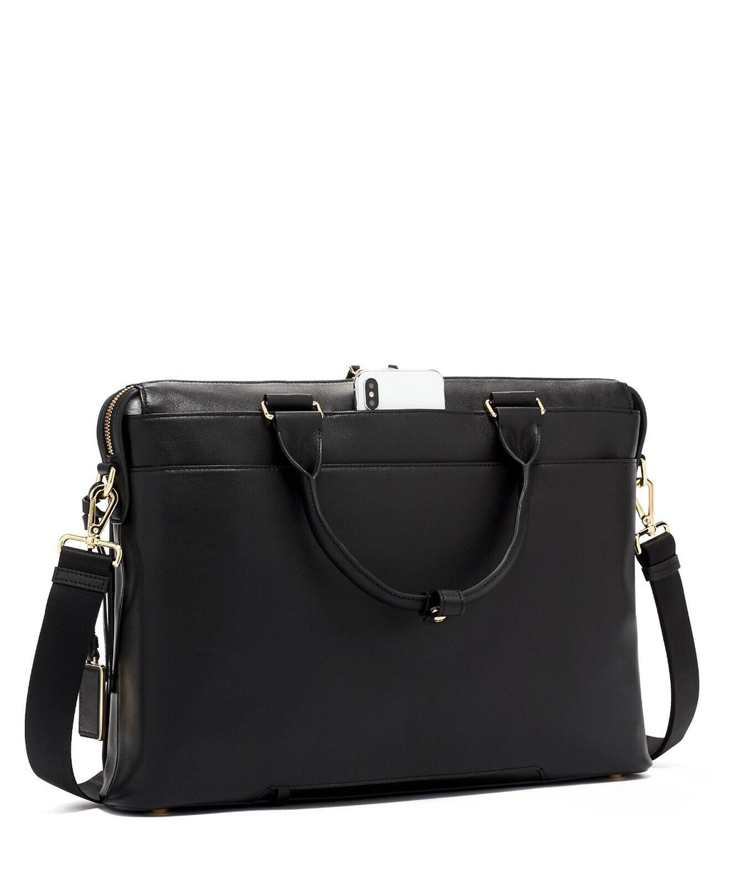 TUMI Chandler business briefcase tote carry-on bag laptop Voyageur leather