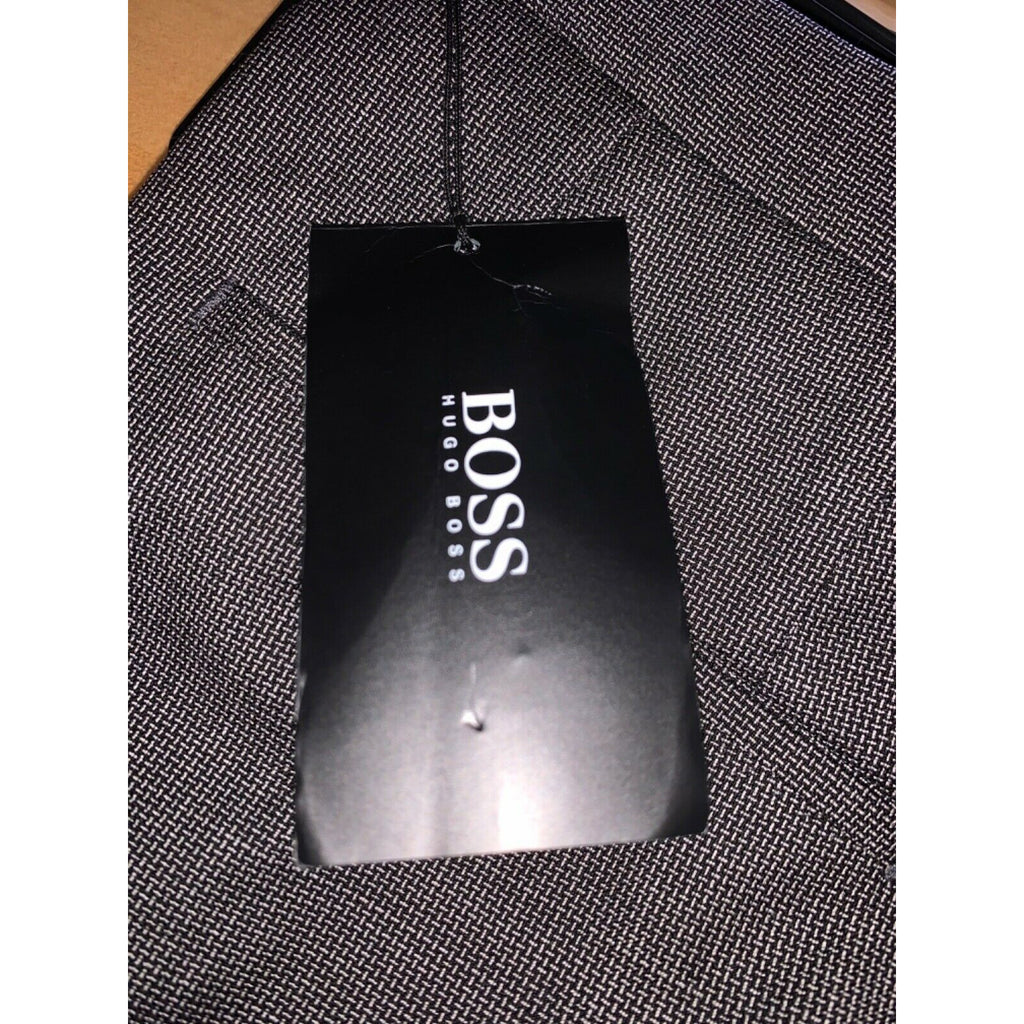 HUGO BOSS US-40R IT-56 suit pants trousers 100% wool check charcoal-Clothing, Shoes & Accessories:Men:Men's Clothing:Suits & Suit Separates-HUGO BOSS-40 Reg-Dark gray-Jenifers Designer Closet