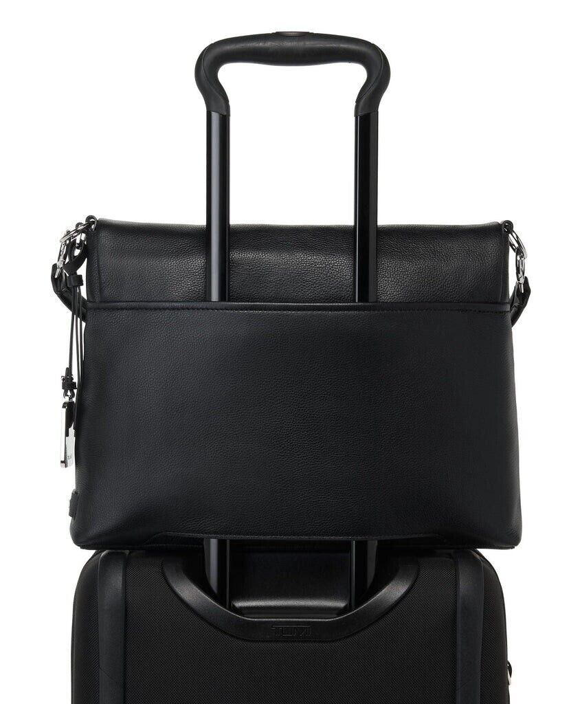 Tumi Stanton Noelle leather Messenger bag handbag purse travel laptop black