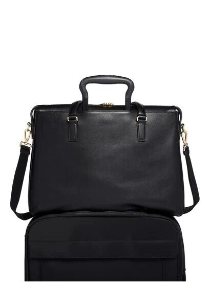 TUMI Chandler business briefcase tote carry-on bag laptop Voyageur leather