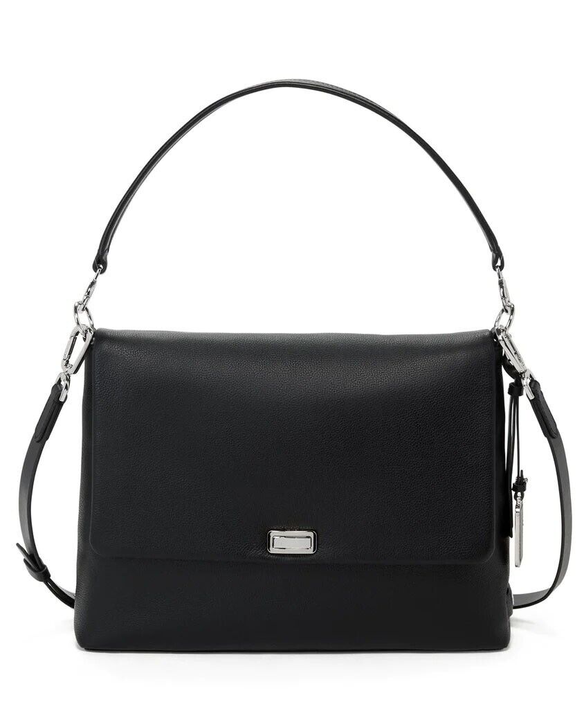 Tumi Stanton Noelle leather Messenger bag handbag purse travel laptop black