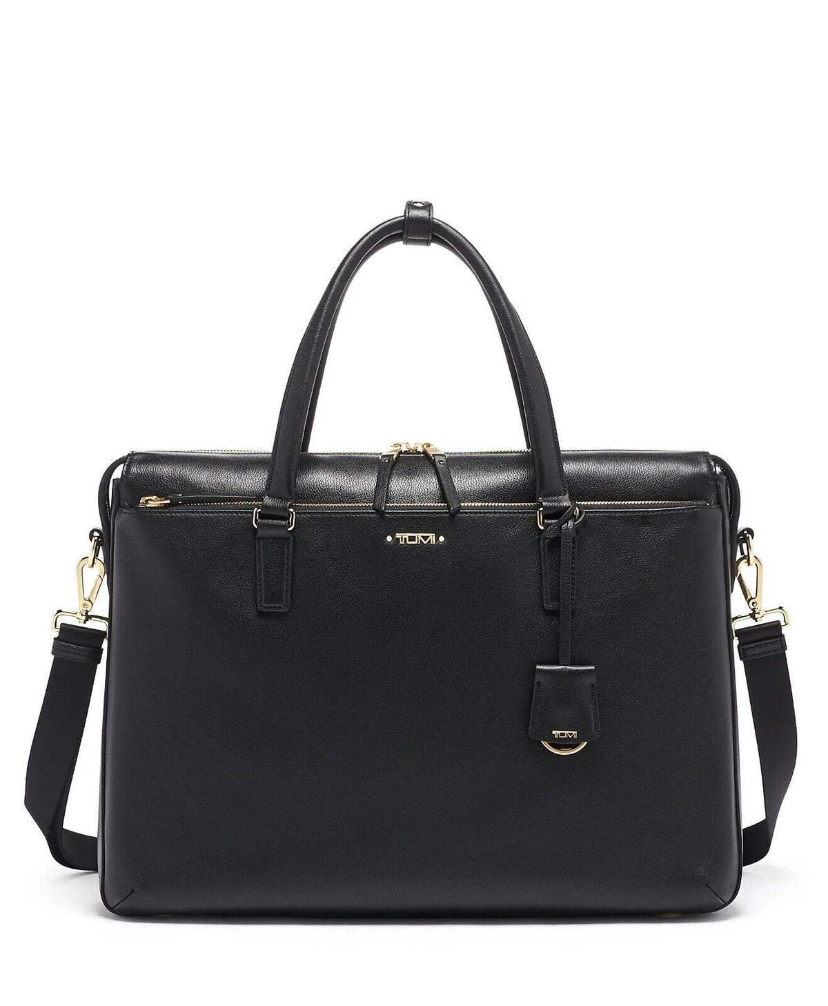 TUMI Chandler business briefcase tote carry-on bag laptop Voyageur leather
