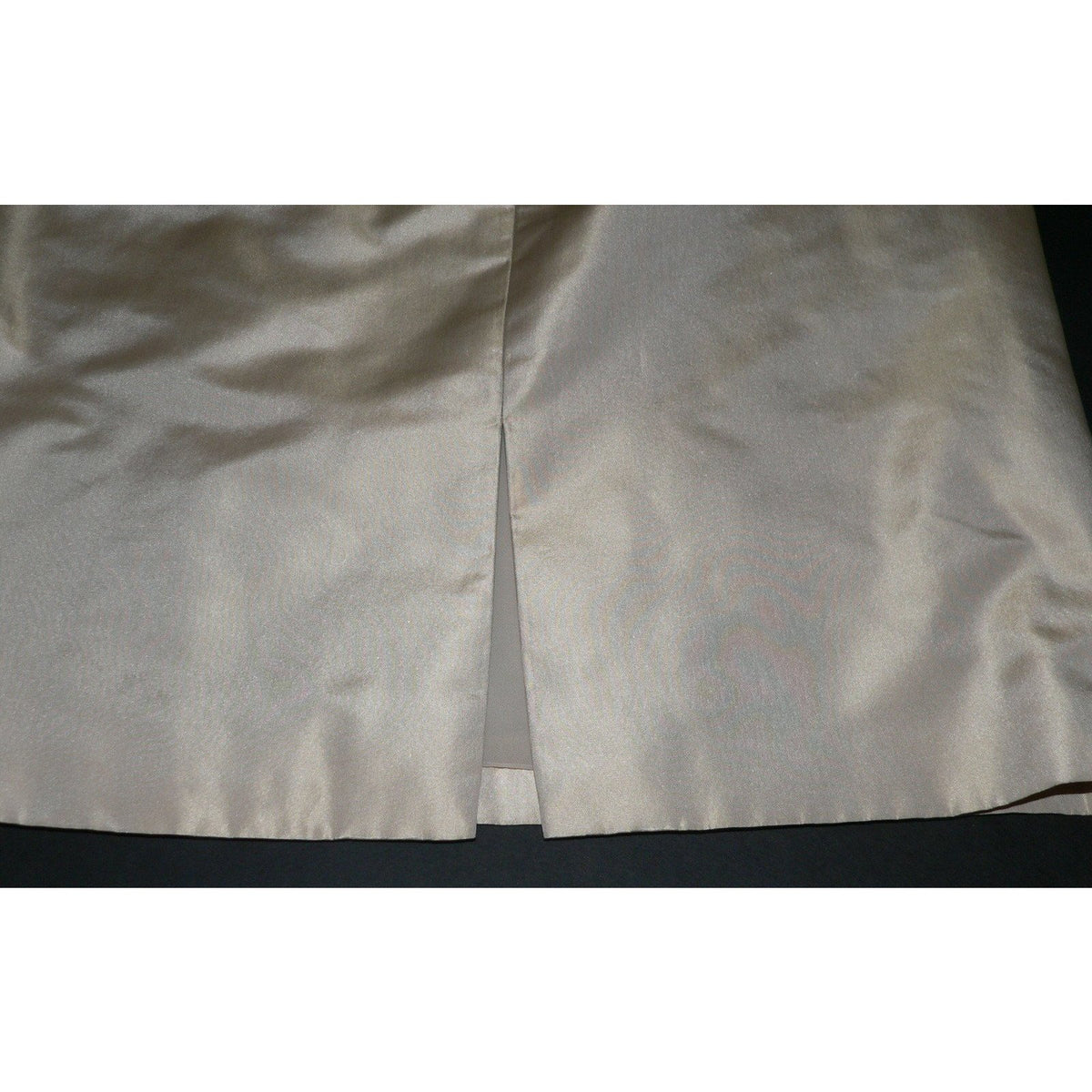 BADGLEY MISCHKA gold shimmer cocktail skirt 4 $350 career straight-Skirts-Badgley Mischka-4-Champagne gold-Jenifers Designer Closet