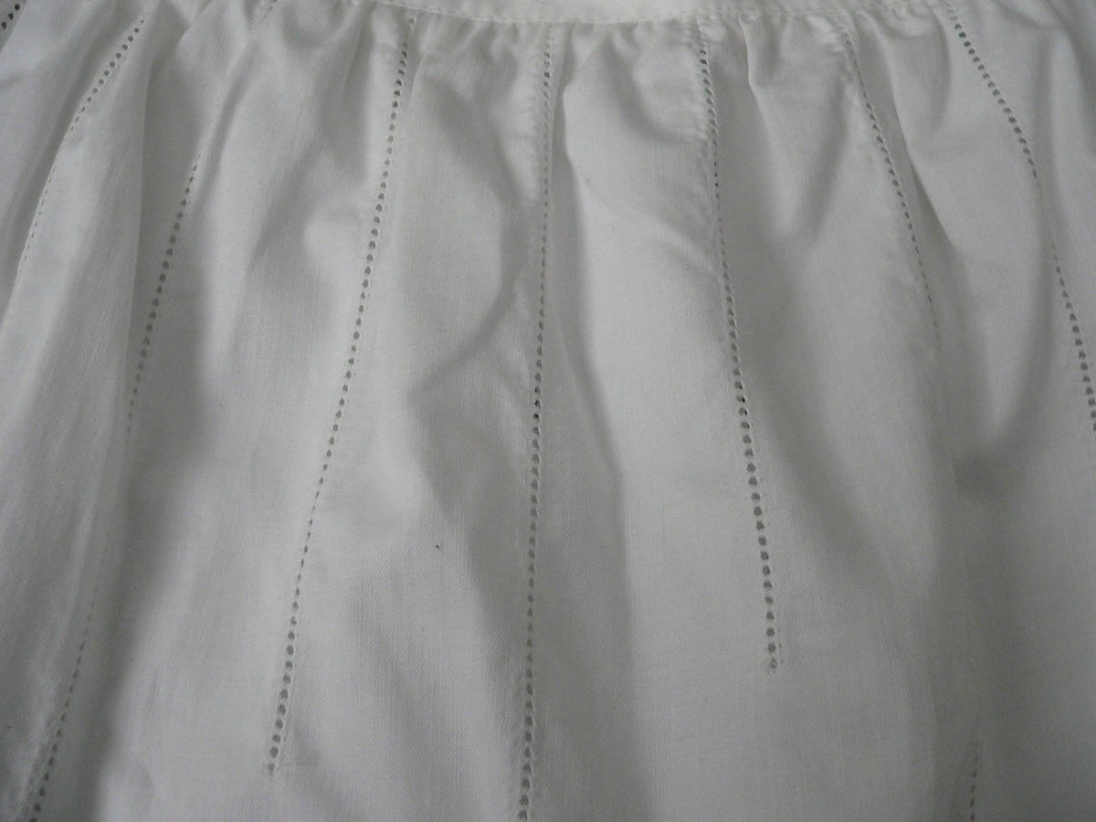 ELIE TAHARI white mini skirt eyelet tiered hem 12 $215 cotton designer short - Jenifers Designer Closet