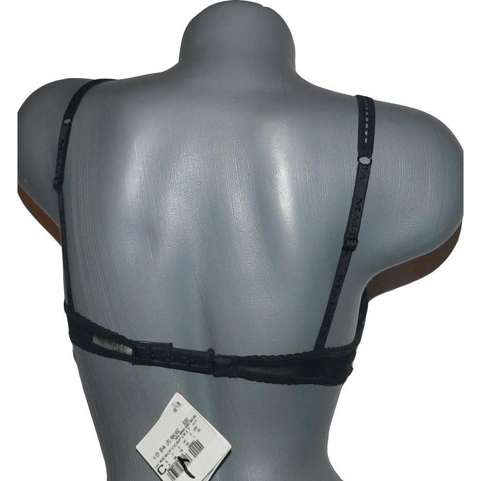 MALIZIA by LA PERLA lace bra underwire black flesh sheer Italy designer 32C-Bras & Bra Sets-Malizia by La Perla-32C-Black/flesh-Jenifers Designer Closet